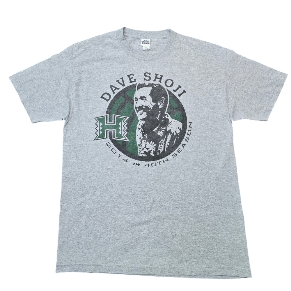 2014 University Of Hawaii Dave Shoji 40th Season Size XL Gray T-Shirt